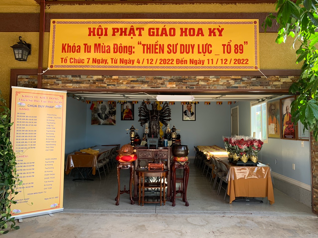 Chùa Duy Pháp Thông Báo Khoá Tu Mùa Đông 7 ngày, Nam Cali, Hoa Kỳ từ ngày 4/12 – 11/12/2022