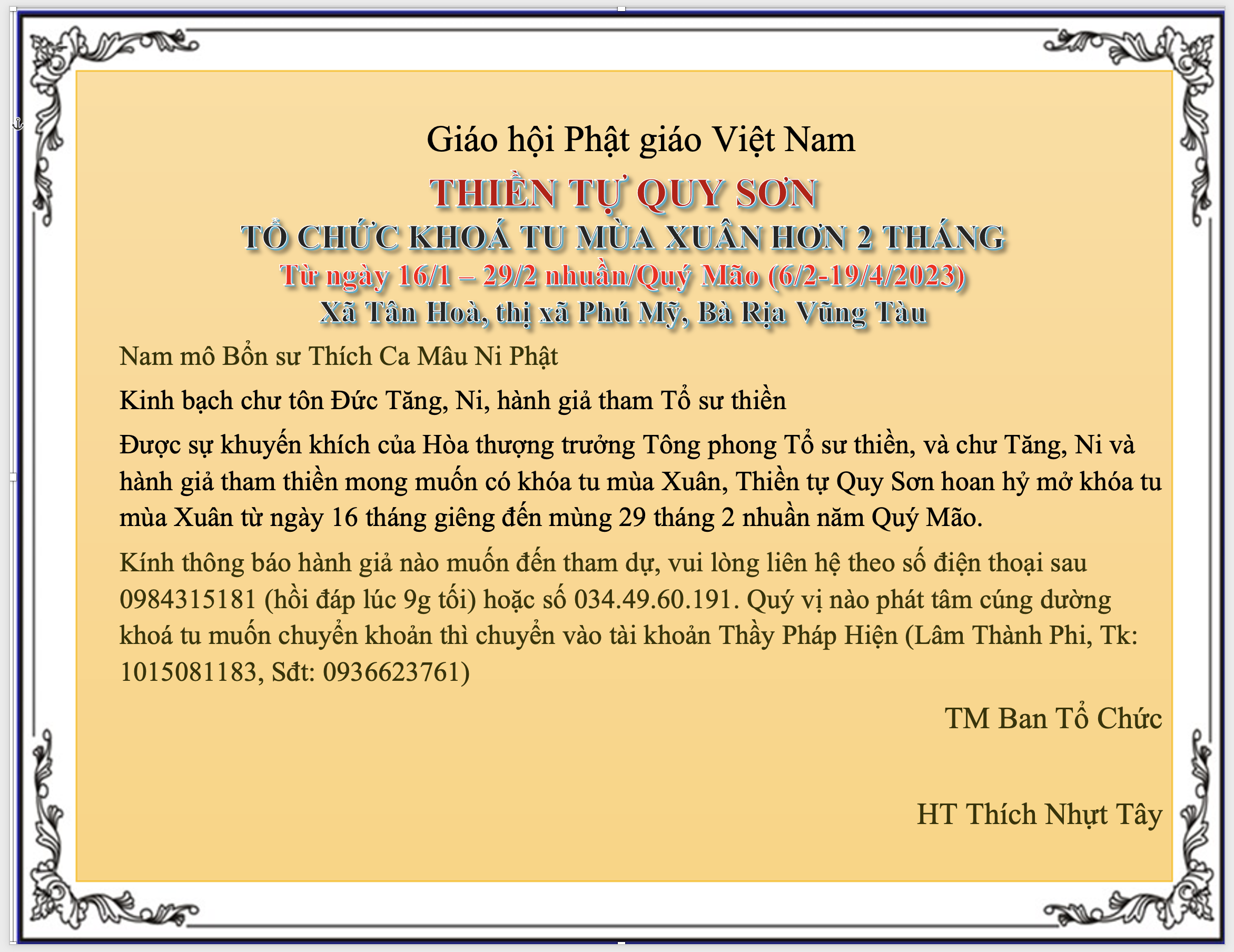 thong bao mua xuan
