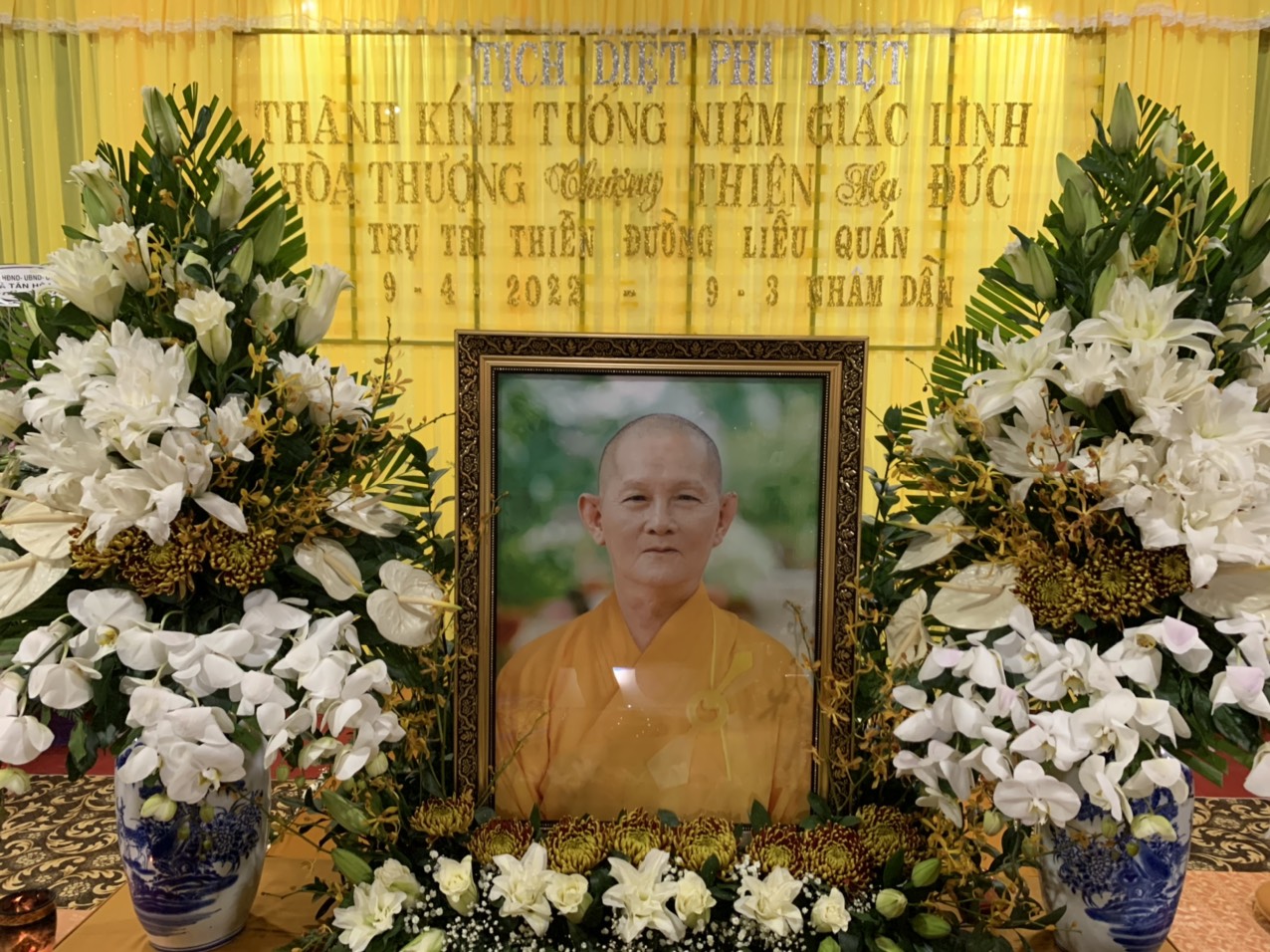 Chư Tôn Đức Tăng Ni các chùa Viếng Tang Lễ Hòa thượng Thích Thiện Đức ngày 11/04/2022